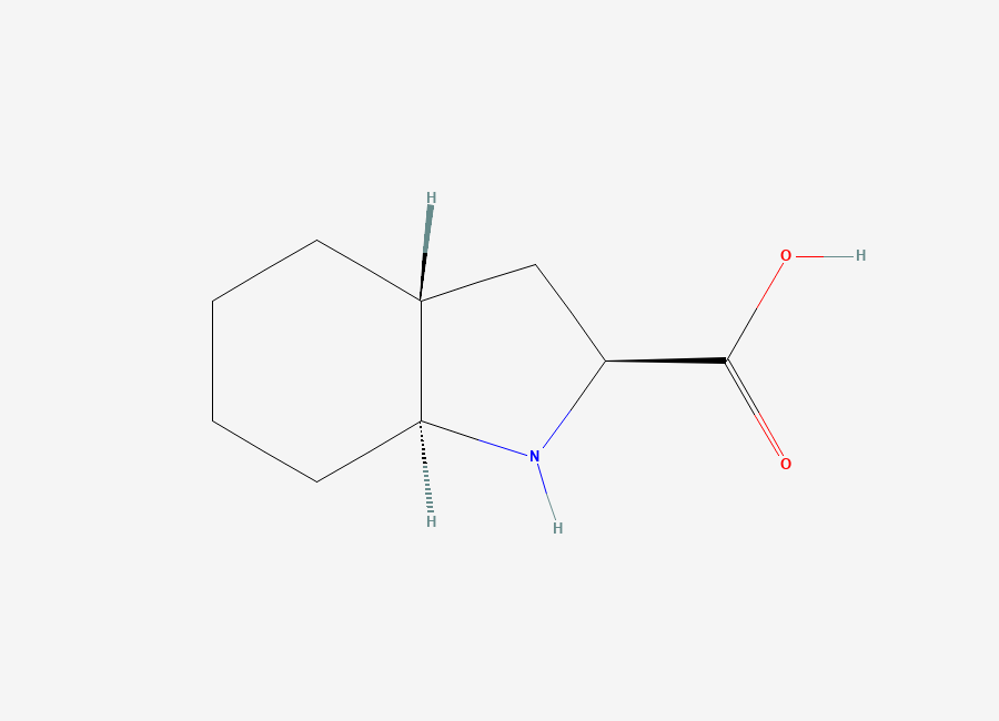 Two-dimensional chemical structure of Trandolapril Bicyclic Acid, CAS 145438-94-4