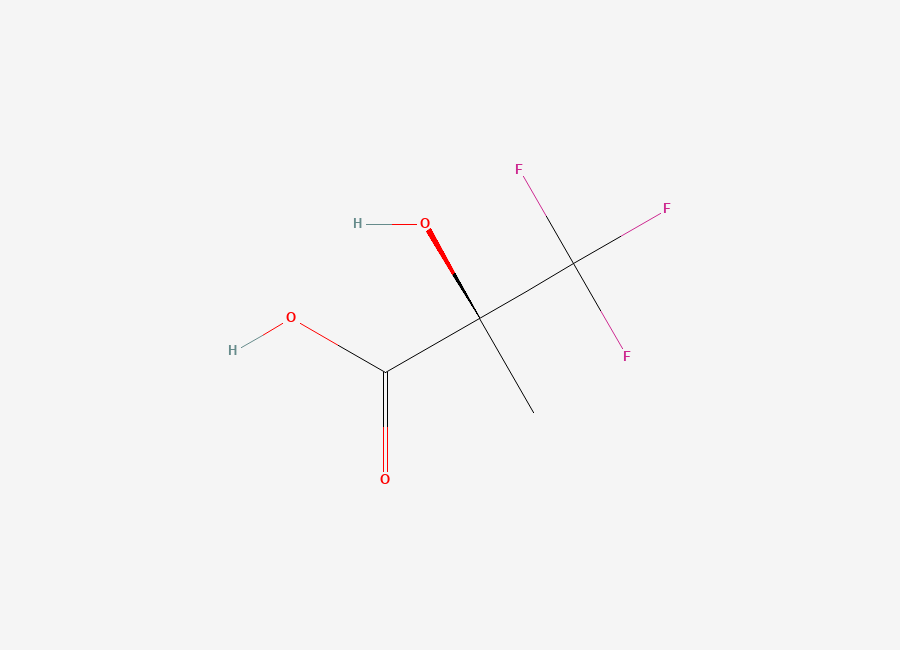 Two-dimensional chemical structure of (2S)-3,3,3-Trifluoro-2-hydroxy-2-methylpropanoic acid
