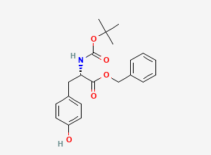 Two-dimensional chemical structure of (S)-Benzyl 2-((tert-butoxycarbonyl)amino)-3-(4-hydroxyphenyl)propanoate