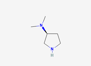 Two-dimensional chemical structure of (3S)-(-)-3-(Dimethylamino)pyrrolidine