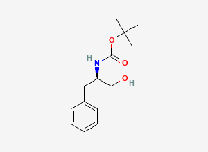 Two-dimensional chemical structure of tert-butyl N-((2R)-1-hydroxy-3-phenylpropan-2-yl)carbamate