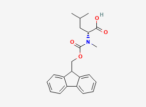 Two-dimensional chemical structure of N-(((9H-fluoren-9-yl)methoxy)carbonyl)-N-methyl-D-leucine
