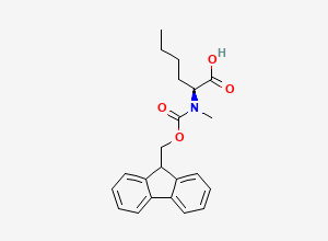 Two-dimensional chemical structure of N-(((9H-Fluoren-9-yl)methoxy)carbonyl)-N-methyl-L-norleucine