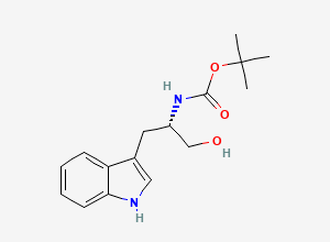 Two-dimensional chemical structure of tert-Butyl ((2S)-1-hydroxy-3-(1H-indol-3-yl)propan-2-yl)carbamate