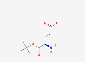 Two-dimensional chemical structure of Di-tert-butyl (R)-2-aminopentanedioate
