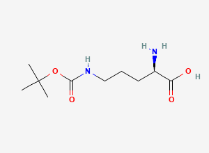 Two-dimensional chemical structure of H-D-Orn(boc)-OH