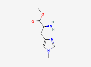 Two-dimensional chemical structure of N'-Methyl-L-histidine methyl ester