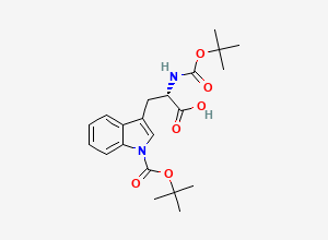 Two-dimensional chemical structure of Boc-Trp(Boc)-OH
