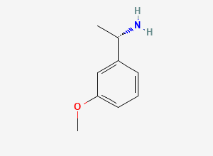 Two-dimensional chemical structure of (S)-1-(3-methoxyphenyl)ethylamine
