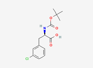 Two-dimensional chemical structure of Boc-3-chloro-D-phenylalanine