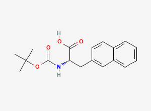 Two-dimensional chemical structure of Boc-3-(2-naphthyl)-L-alanine