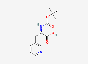 Two-dimensional chemical structure of Boc-3-(3-pyridyl)-Ala-OH