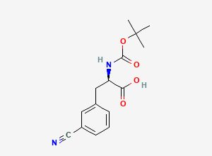Two-dimensional chemical structure of Boc-D-Phe(3-CN)-OH