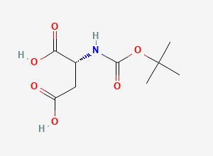 Two-dimensional chemical structure of Boc-D-Aspartic acid