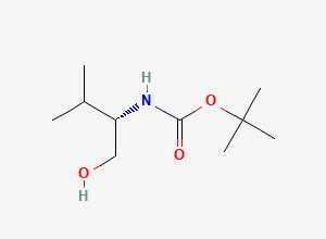 Two-dimensional chemical structure of tert-butyl N-[(2S)-1-hydroxy-3-methylbutan-2-yl]carbamate