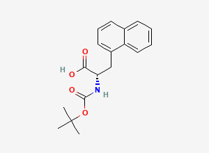 Two-dimensional chemical structure of Boc-3-(1-naphthyl)-L-alanine