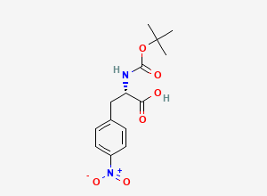 Two-dimensional chemical structure of N-(tert-Butoxycarbonyl)-4-nitro-L-phenylalanine