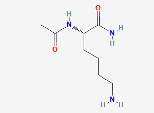Two-dimensional chemical structure of (S)-2-Acetamido-6-aminohexanamide