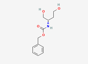 Two-dimensional chemical structure of (S)-2-Cbz-aminobutane-1,4-diol