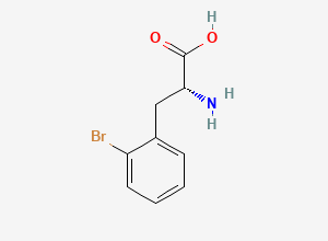 Two-dimensional chemical structure of (2R)-2-amino-3-(2-bromophenyl)propanoic acid