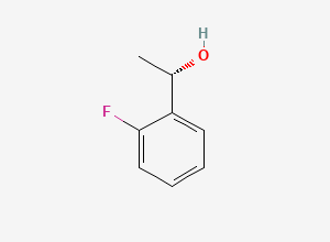 Two-dimensional chemical structure of (1S)-1-(2-Fluorophenyl)ethan-1-ol