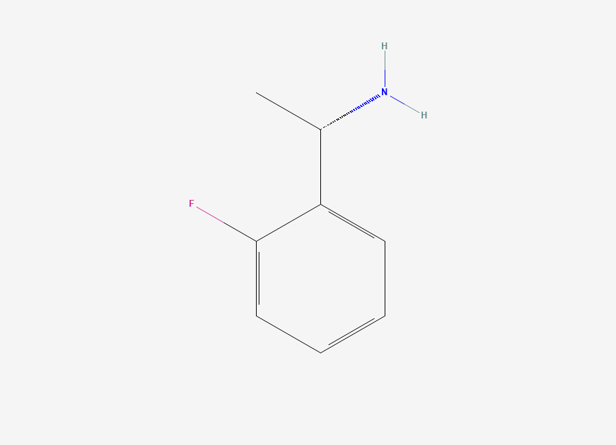 Two-dimensional chemical structure of (S)-1-(2-Fluorophenyl)ethylamine