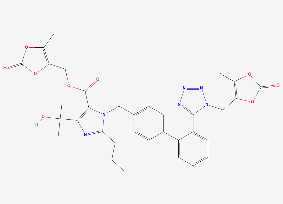 Two-dimensional chemical structure of N-Alkylated Olmesartan, CAS 1392475-91-0