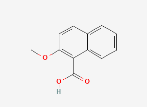 Two-dimensional chemical structure of 2-Methoxy-1-naphthoic acid, CAS 947-62-6