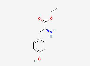 Two-dimensional chemical structure of L-Tyrosine ethyl ester, CAS 949-67-7