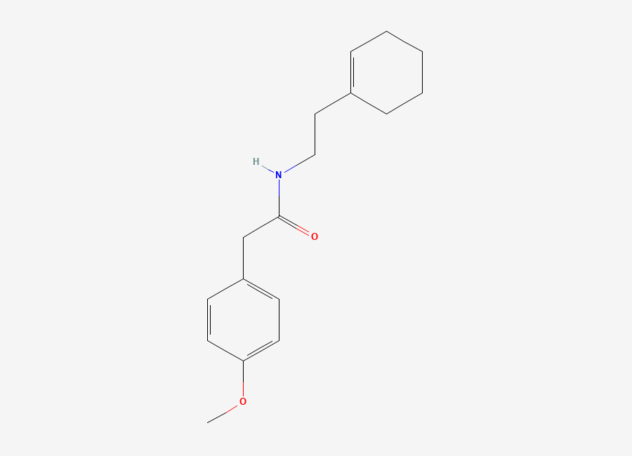 Two-dimensional chemical structure of N-(2-(1-Cyclohexen-1-yl)ethyl)-4-methoxybenzeneacetamide