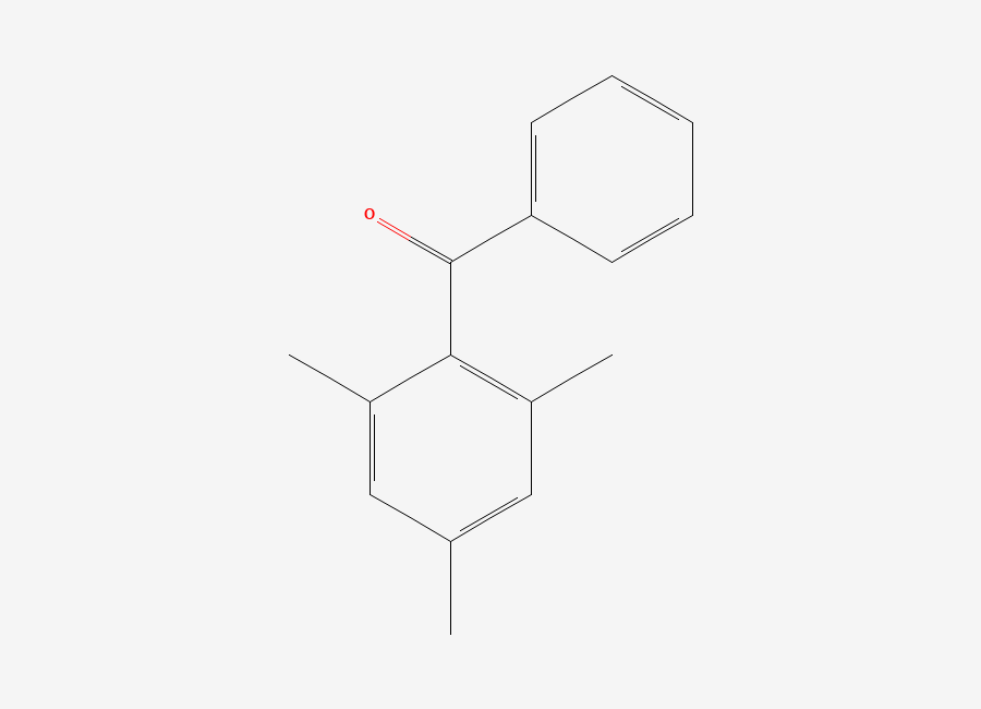 Two-dimensional chemical structure of 2,4,6-Trimethylbenzophenone, CAS 954-16-5