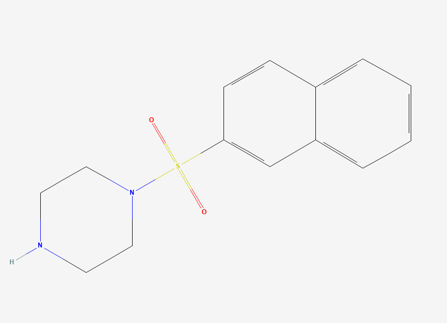 Two-dimensional chemical structure of 1-(Naphthalene-2-sulfonyl)-piperazine