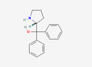 Two-dimensional chemical structure of 2-Pyrrolidinemethanol, alpha,alpha-diphenyl-, (R)-