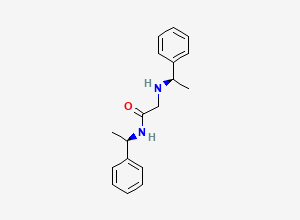 Two-dimensional chemical structure of N-[(1R)-1-phenylethyl]-2-[[(1R)-1-phenylethyl]amino]acetamide