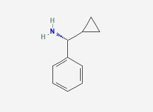Two-dimensional chemical structure of (R)-cyclopropyl(phenyl)methanamine