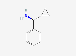 Two-dimensional chemical structure of (S)-cyclopropyl(phenyl)methanamine