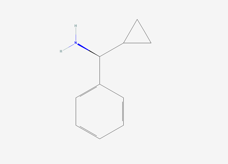 Two-dimensional chemical structure of (S)-cyclopropyl(phenyl)methanamine