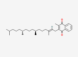 Two-dimensional chemical structure of (2E,7S,11R)-Vitamin K1