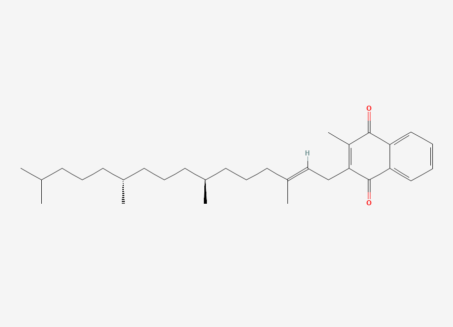 Two-dimensional chemical structure of (2E,7S,11R)-Vitamin K1
