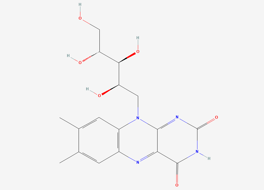 Two-dimensional chemical structure of Araboflavin, D-