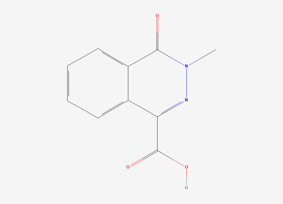 Two-dimensional chemical structure of 3-Methyl-4-oxo-3,4-dihydro-1-phthalazinecarboxylic acid