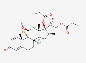 Two-dimensional chemical structure of Beclometasone Dipropionate EP Impurity D, CAS 52092-14-5