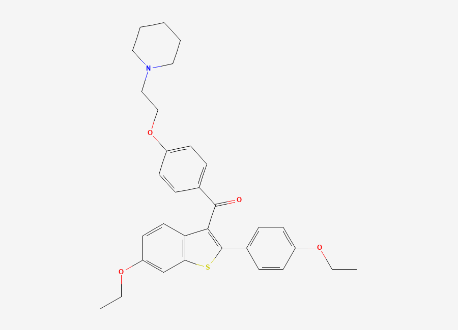 Two-dimensional chemical structure of Raloxifene-4',6-Diethyl Ether