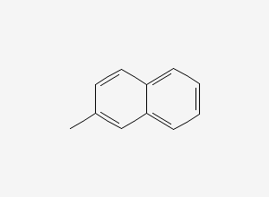 Two-dimensional chemical structure of 2-Methylnaphthalene, CAS 91-57-6