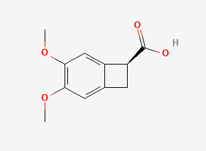 Two-dimensional chemical structure of (S)-3,4-Dimethoxybicyclo[4.2.0]octa-1,3,5-triene-7-carboxylic acid