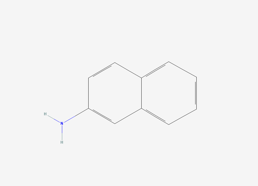 Two-dimensional chemical structure of 2-Naphthylamine