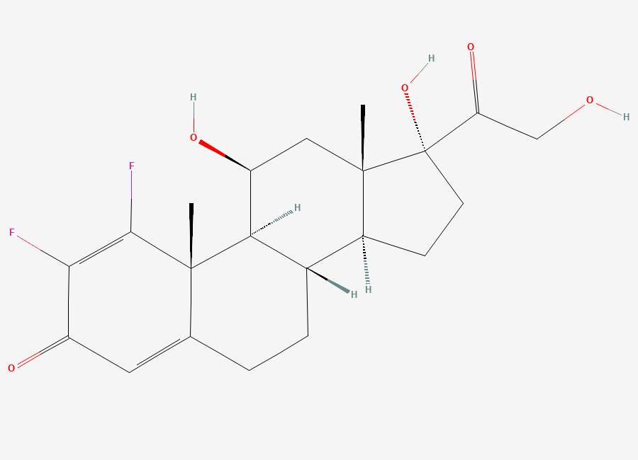 Two-dimensional chemical structure of Difluoroprednisolone