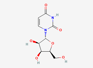 Two-dimensional chemical structure of 1-[(2R,3R,4S,5S)-3,4-dihydroxy-5-(hydroxymethyl)oxolan-2-yl]pyrimidine-2,4-dione
