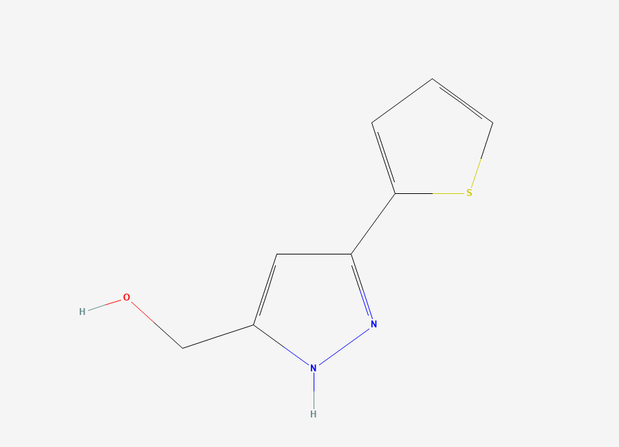 Two-dimensional chemical structure of (5-Thien-2-yl-1h-pyrazol-3-yl)methanol