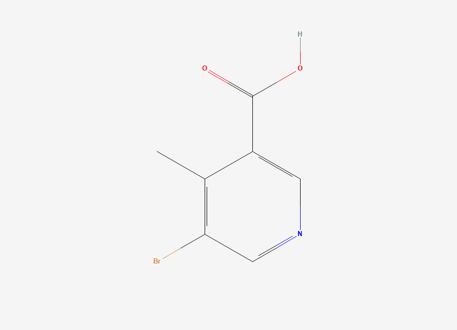 Two-dimensional chemical structure of 5-Bromo-4-methylnicotinic acid